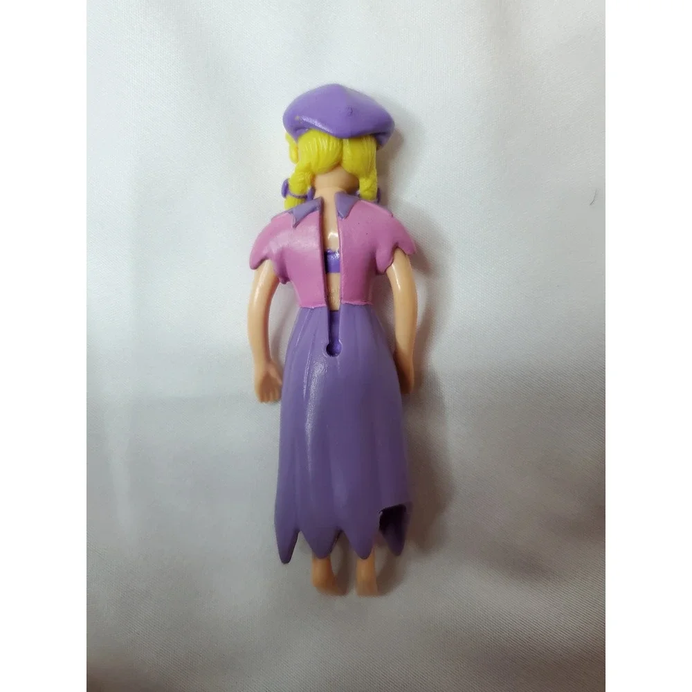 Vintage Purple Dress‎ Girl Dollhouse Miniature Figure Toy